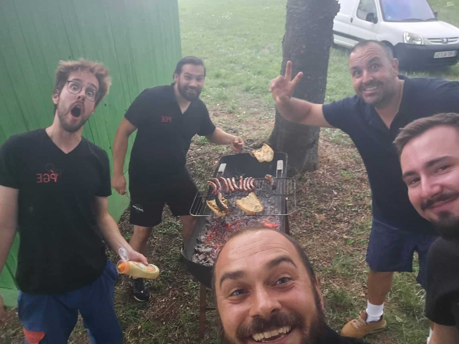 Moment convivial des artificiers